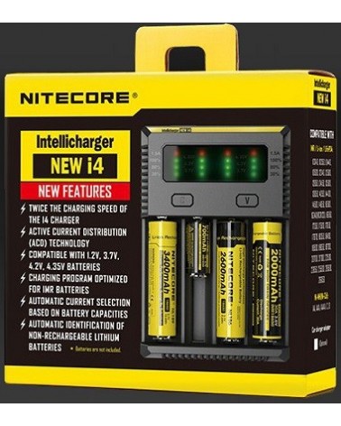 Chargeur Batteries et Accus Nitecore NEW i4 | Création Vap