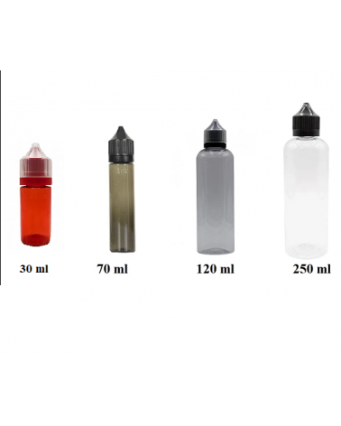 Flacon Gradué Oscar 30Ml 70Ml 120Ml 250 Ml Bobble | Création Vap