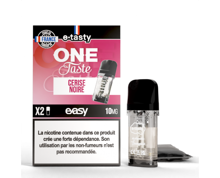 Cartouche Cerise Noire One Taste Pod Easy E.Tasty X2 | Création Vap