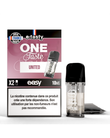 Cartouche United One Taste Pod Easy E.Tasty X2 | Création Vap