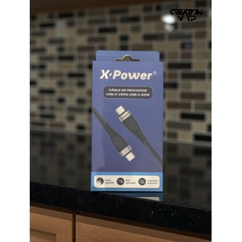 Chargeur USB-C Vers USB-C 60W X Power | Création Vap