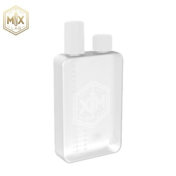 Fiole Dual Fill 50/75/100 ml Blanc– MX Lab anti-fuite, graduée, embout fin | Création Vap